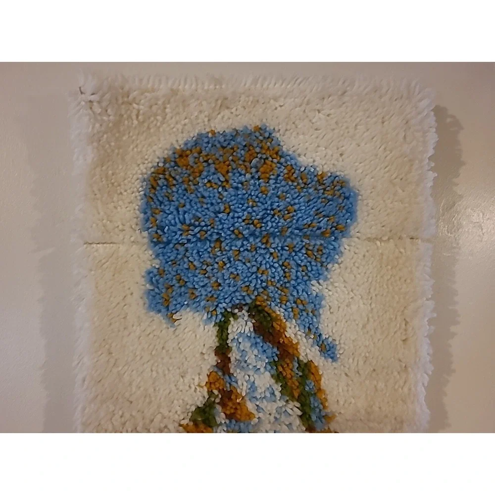 Vintage Holly Hobbie‎ Finished Latchhook Wall Hanging 30x15 inches Finished